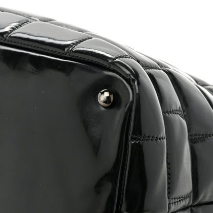 Chanel Vinyl Quilted Frozen Shopping Tote Black 13 of 14
