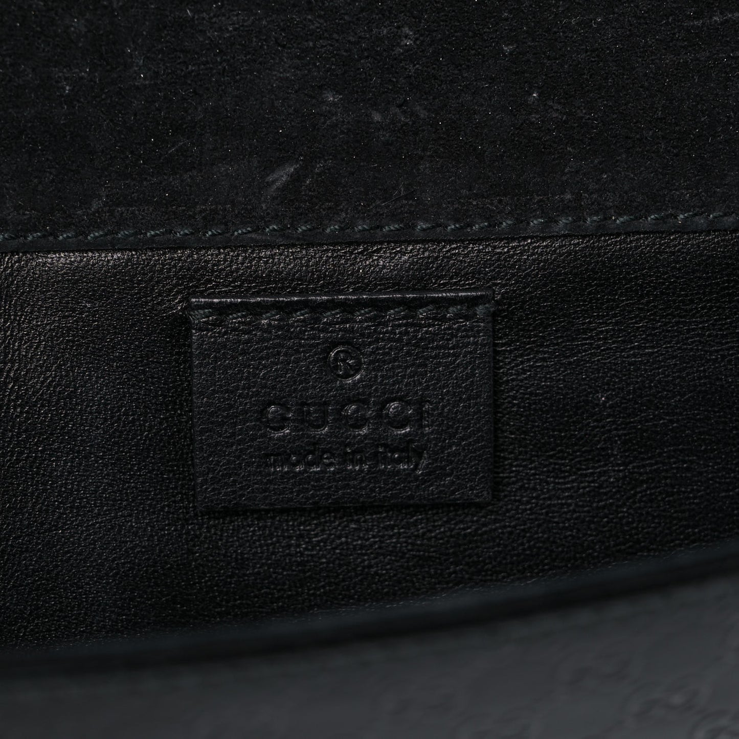 Patent Microguccissima Small Broadway Clutch Black