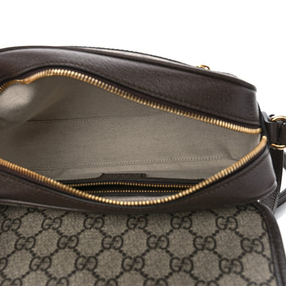 Gucci GG Supreme Monogram Textured Dollar Calfskin Web Studded Mini Ophidia Flap Shoulder Bag Beige Ebony New Acero 5 of 11