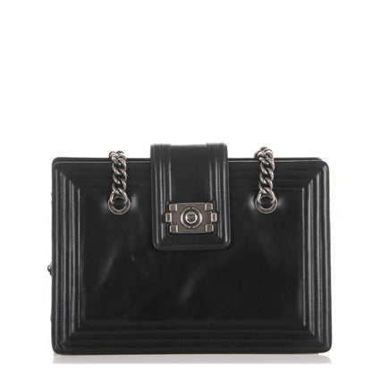 Chanel Glazed Calfskin Boy Tote Black 1 of 8