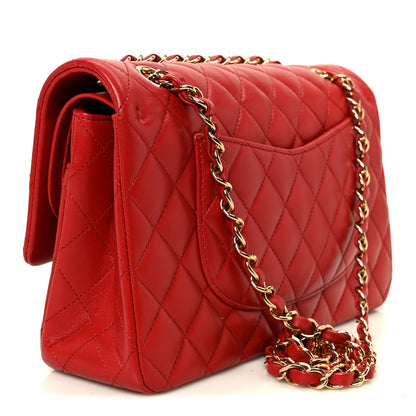 Chanel Lambskin Quilted Medium Double Flap Red 3 of 11