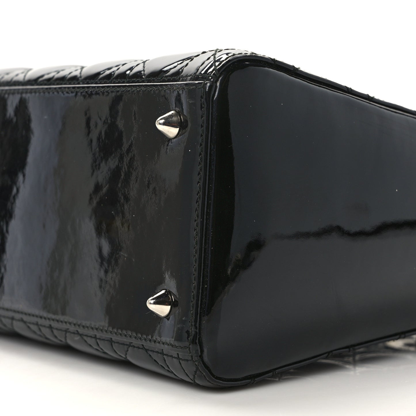 Patent Cannage Medium Lady Dior Black
