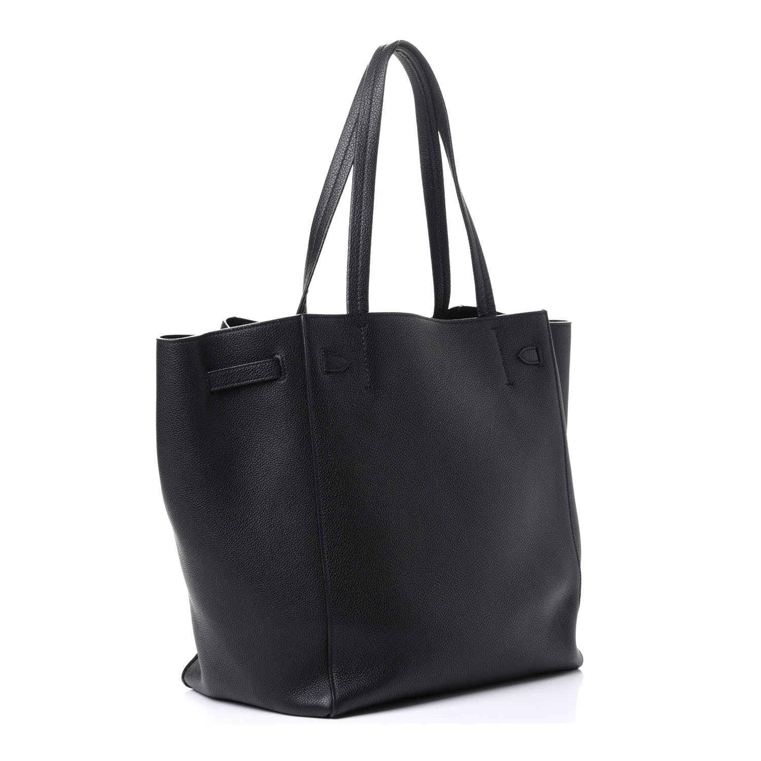 Celine Soft Grained Calfskin Small Belt Cabas Phantom Black 2 of 4