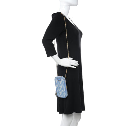 Christian Dior Oblique 30 Montaigne Phone Holder Cornflower Blue 2 of 8