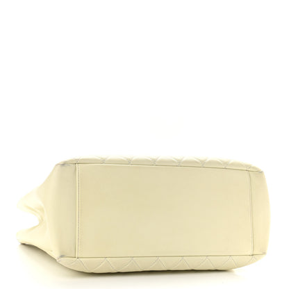 Chanel Caviar Quilted Grand Shopping Tote GST White 3 of 14