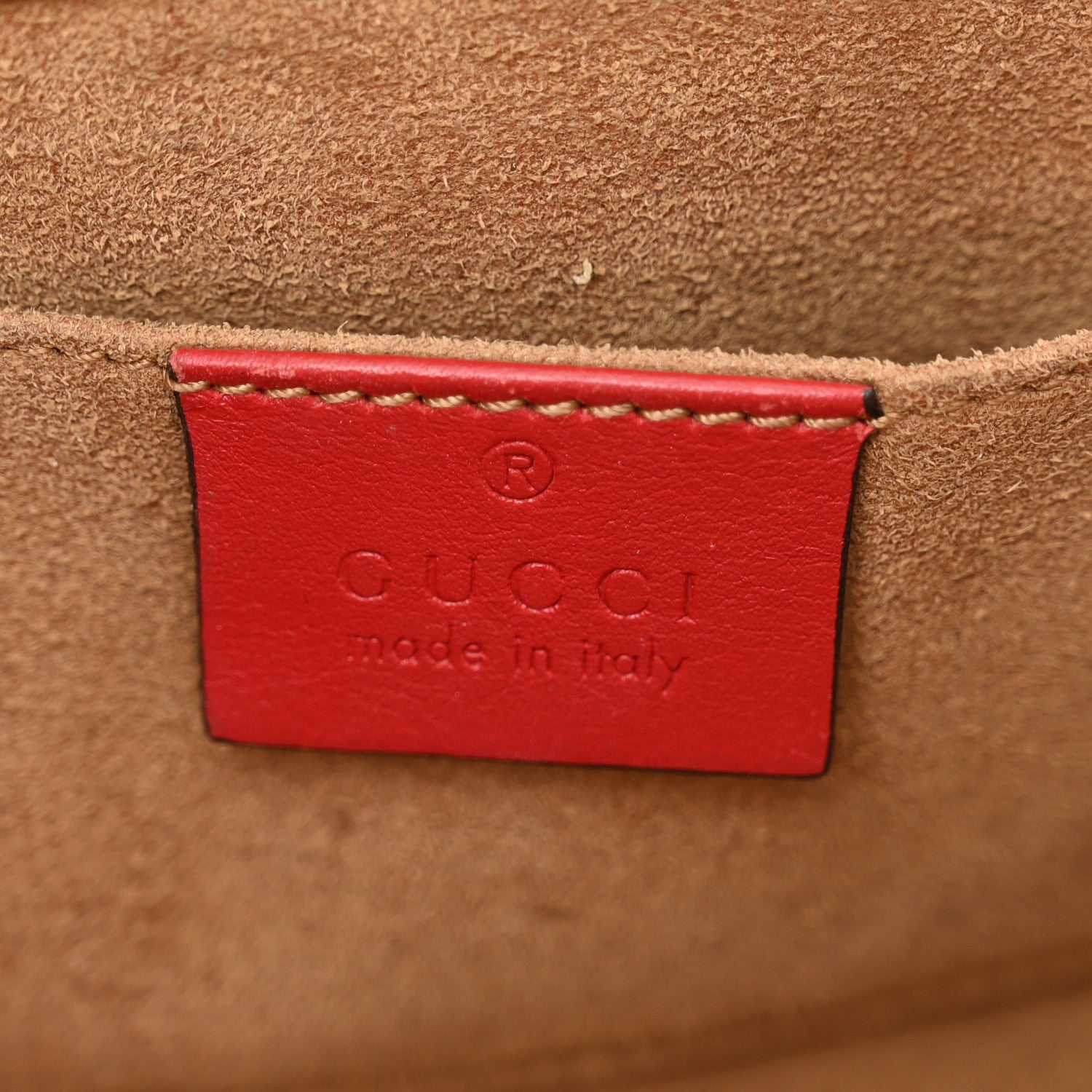 Gucci GG Supreme Monogram Calfskin Small Padlock Shoulder Bag Beige Hibiscus Red New Rosette 7 of 14