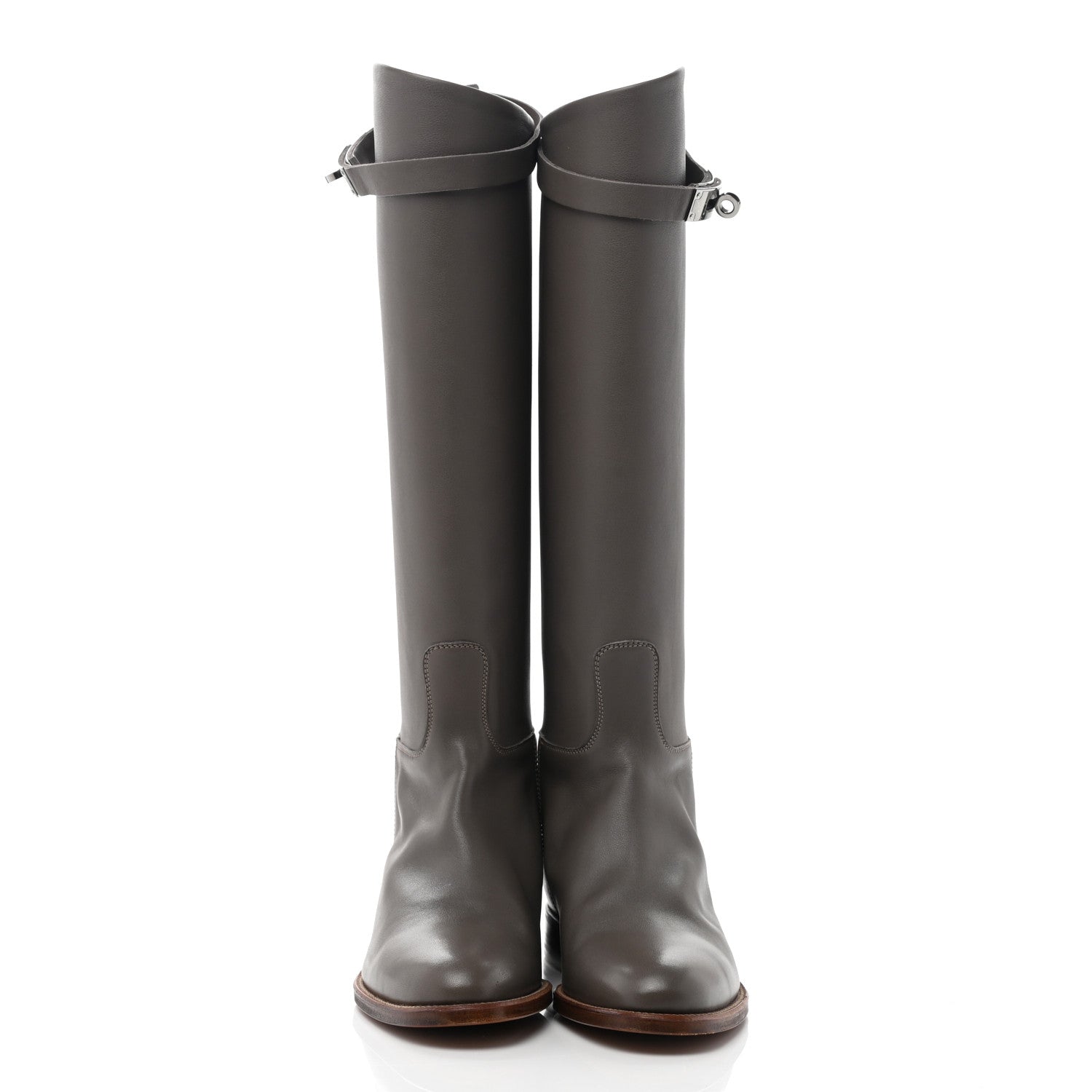 Hermes Swift Kelly Jumping Boots 35.5 Etain 2 of 8