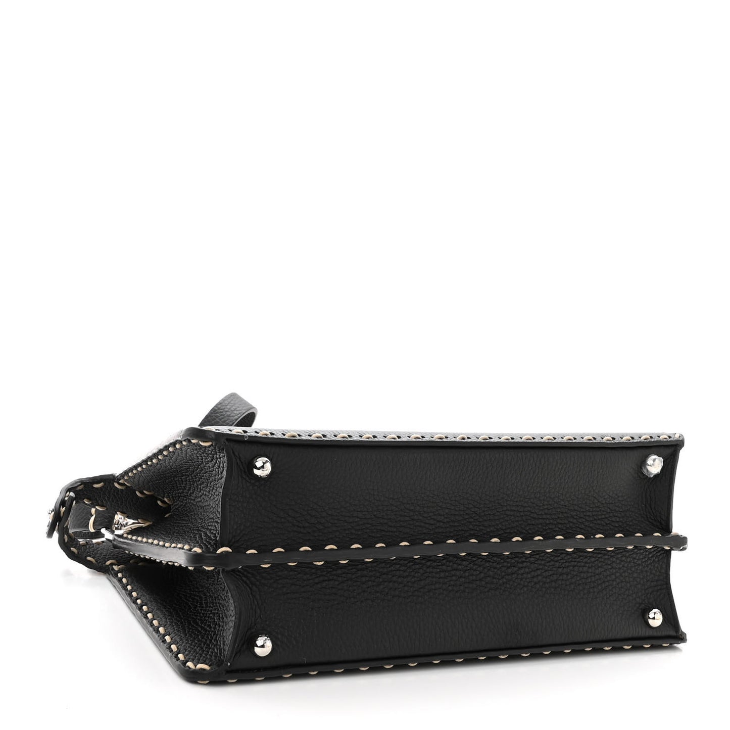 Vitello Granato Camoscio Elaphe Python Print Macro Stitchings Small Peekaboo I SEE U Satchel Black Roccia