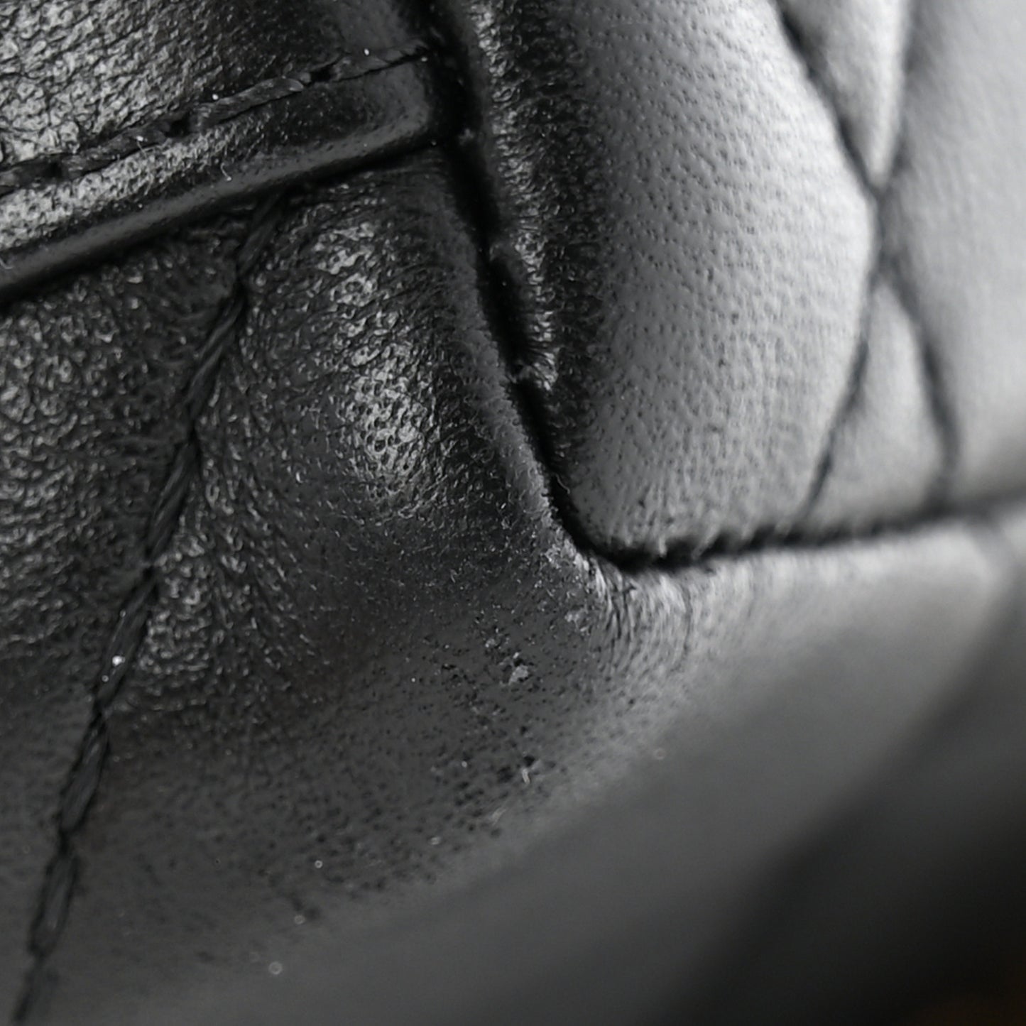 Lambskin Quilted CC Bowling Bag Black