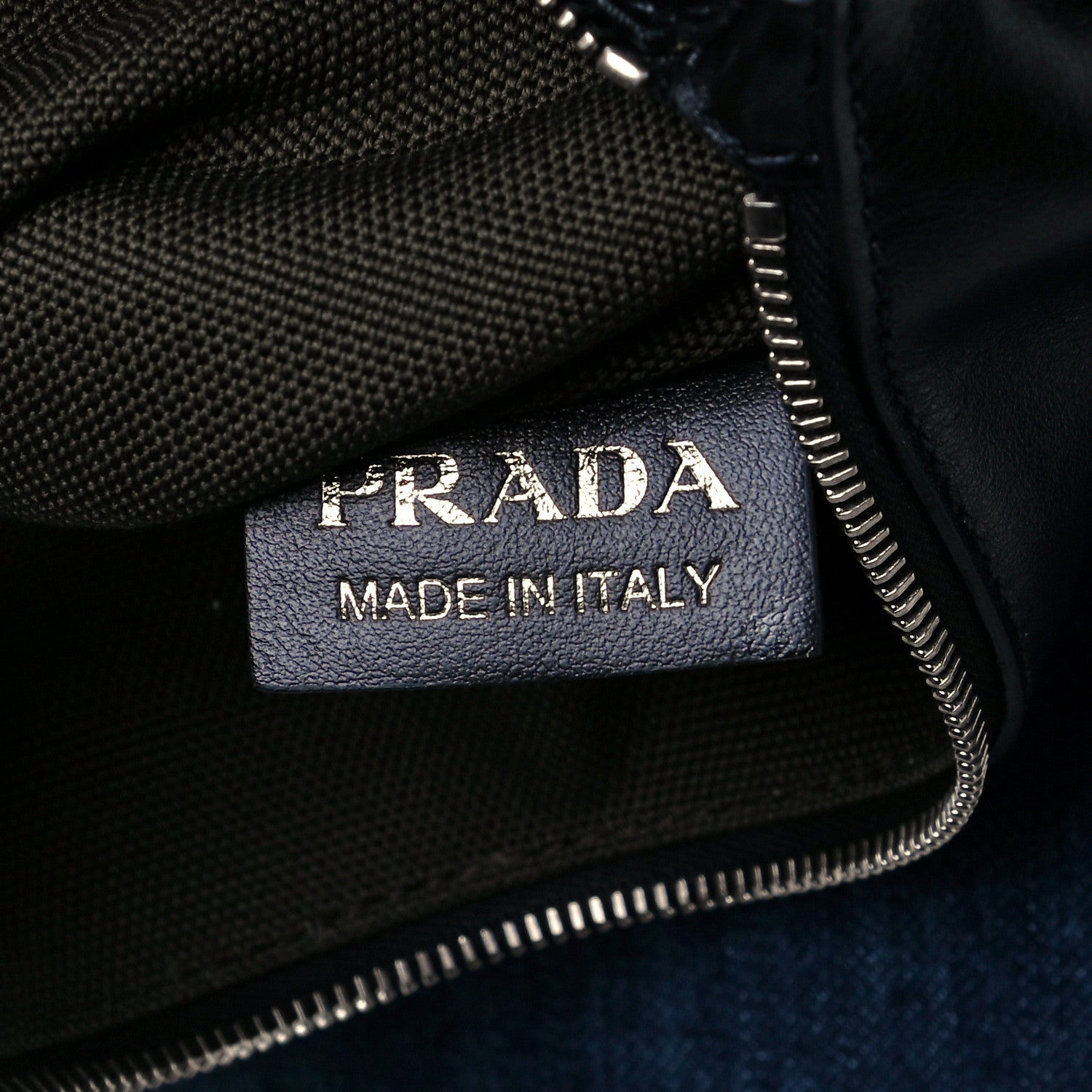 Prada Denim Calfskin Logo Shopping Tote Blue 9 of 13