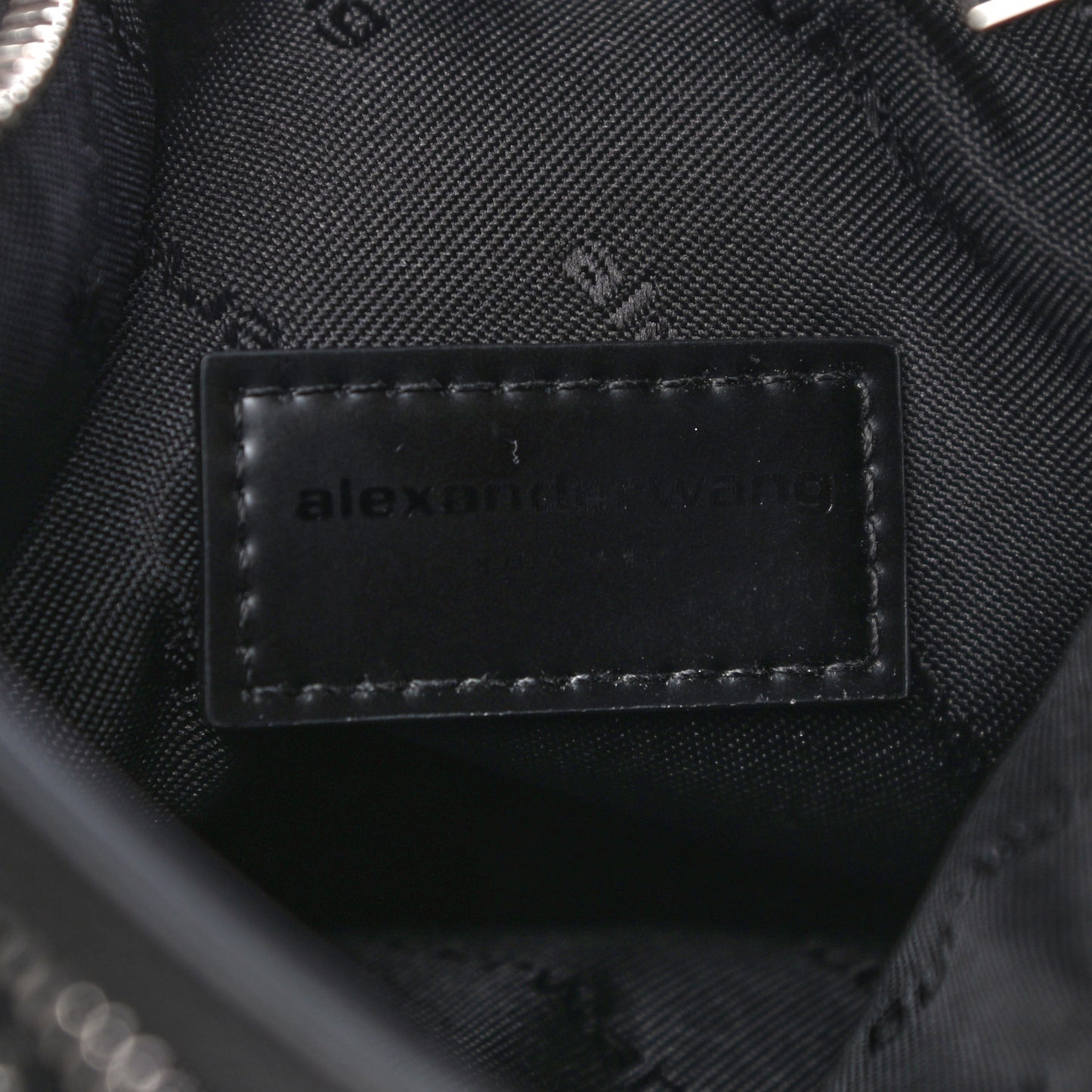 Mesh Crystal Zip Top Bag Black