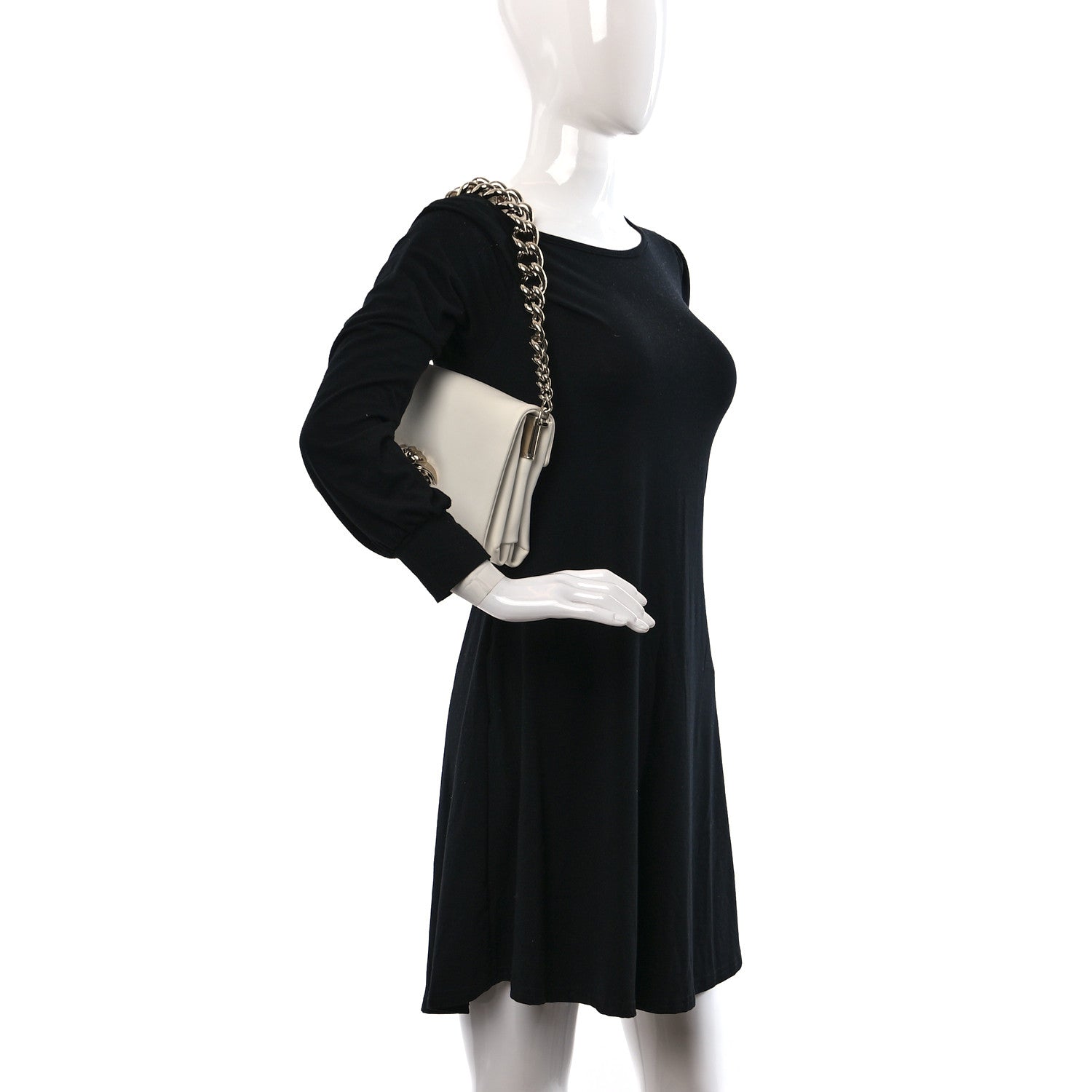 Versace Nappa Palazzo Sultan Shoulder Bag White 3 of 8