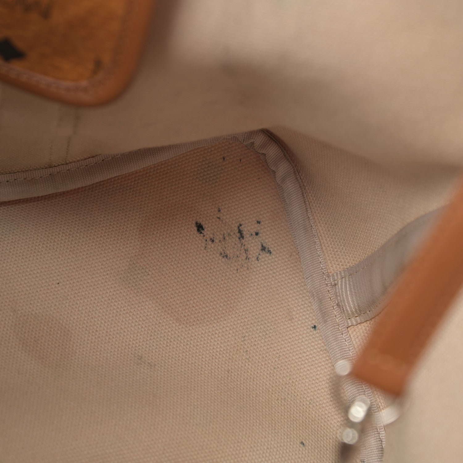 MCM Visetos Shopping Tote Cognac 16 of 21