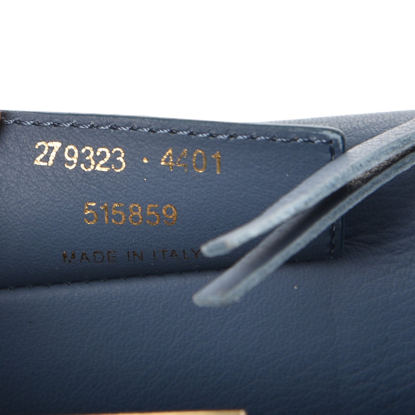 Calfskin Papier Wand Clutch Petroleu Bleu