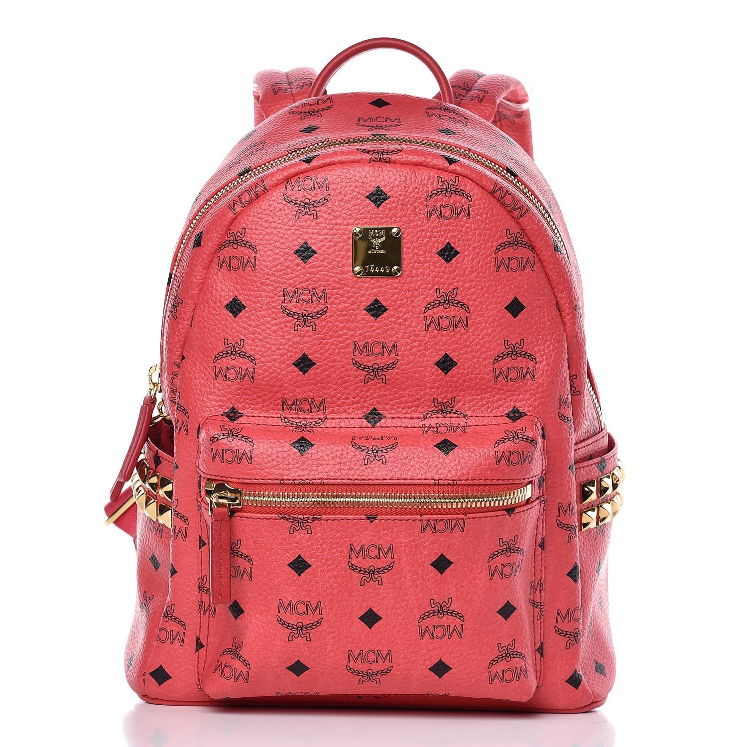 MCM Visetos Side Stud Small Stark Backpack Corail 10 of 10
