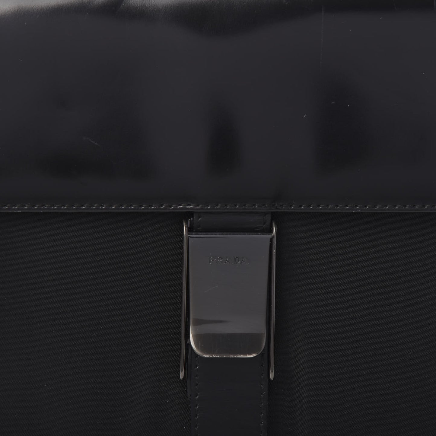 Tessuto Nylon Spazzolato Shoulder Bag Black