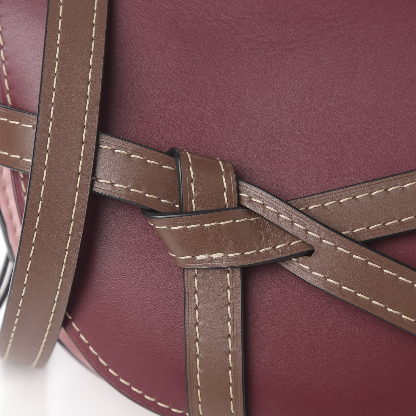 Calfskin Small Gate Crossbody Bag Wine Pastel Pink