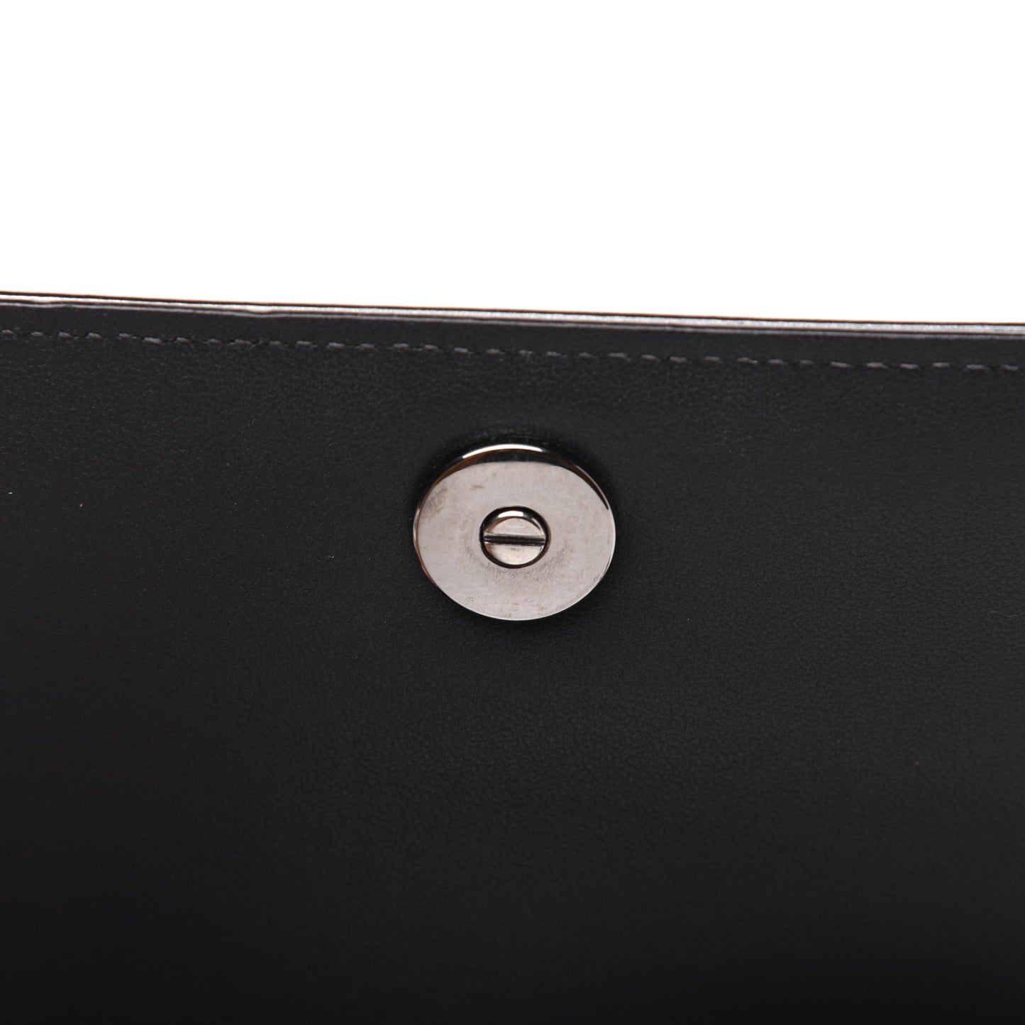 Metallic Patent Micro-Cannage Diorama Wallet on Chain Pouch Onyx Black