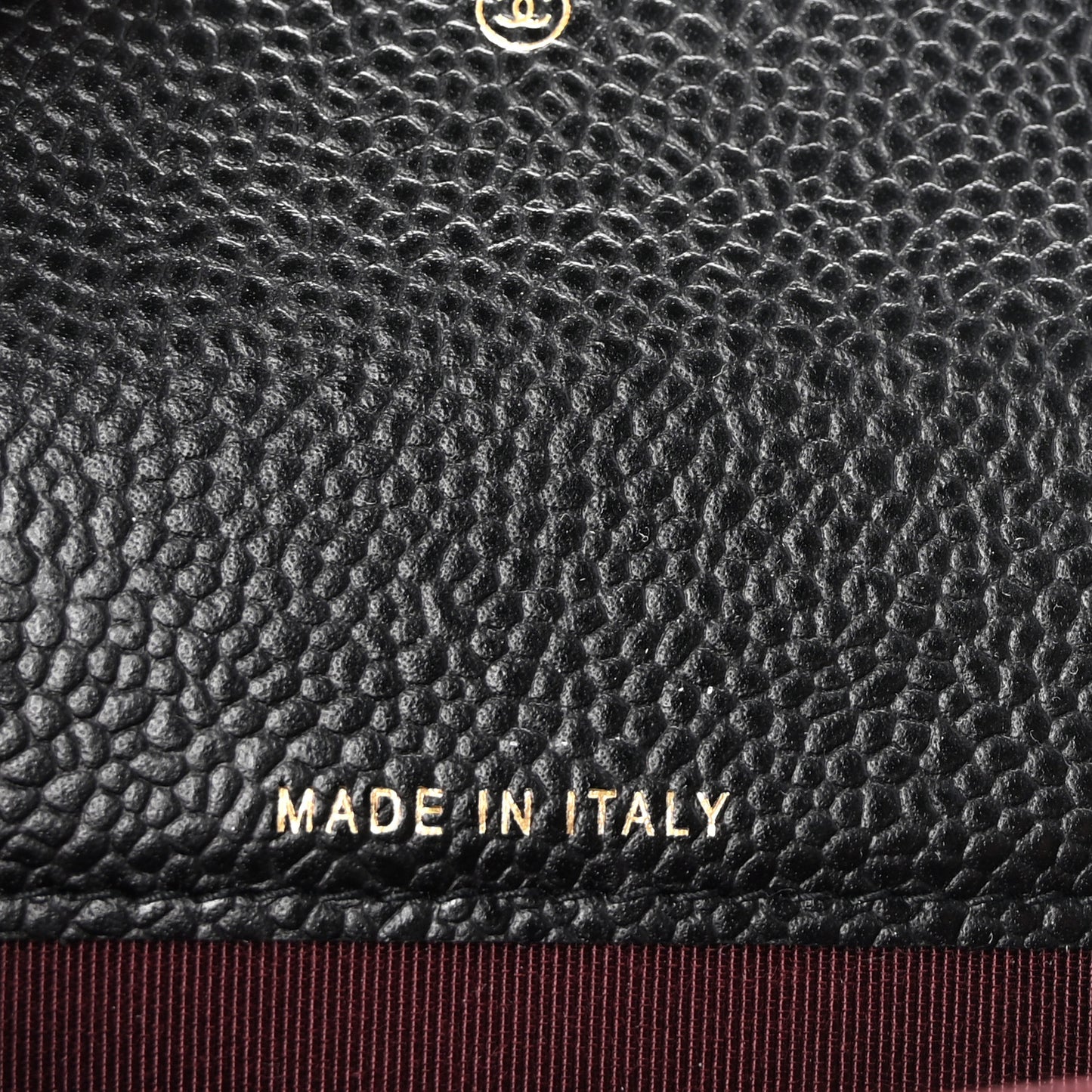 Caviar Quilted Flap Card Holder Wallet Black