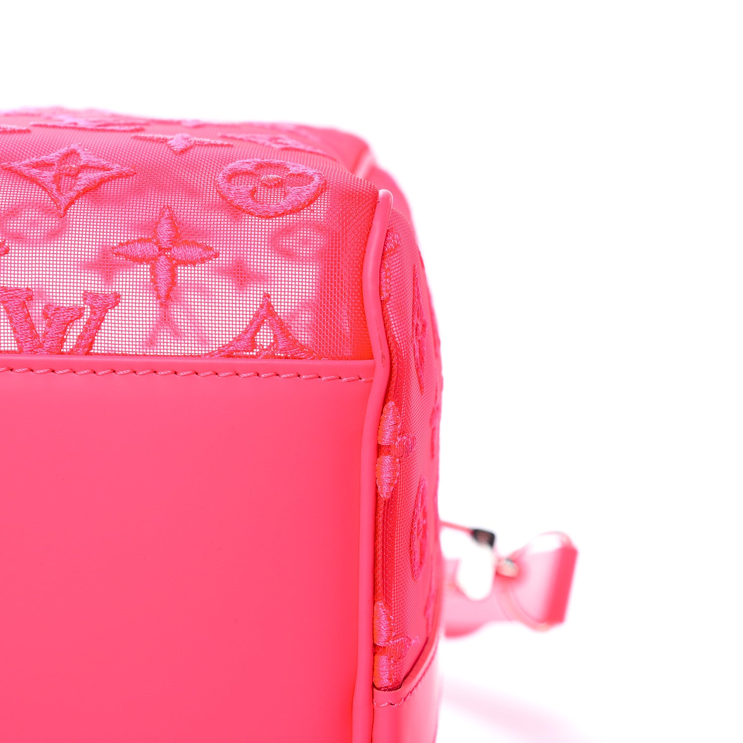 Louis Vuitton Monogram Fluo See Through Keepall Bandouliere 50 Rose 10 of 10