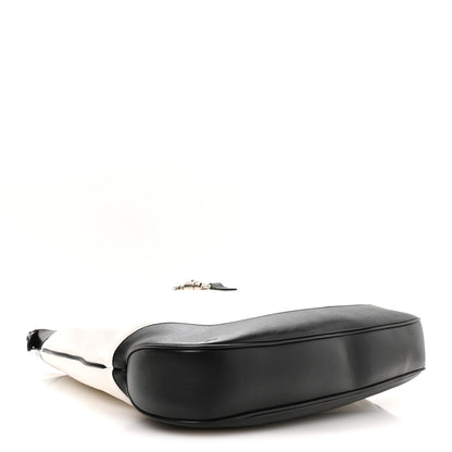 Gucci Calfskin Large Jackie 1961 Shoulder Bag Black White 4 of 10