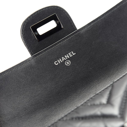 Chanel Aged Calfskin Chevron Quilted 2.55 Reissue Flap Wallet So Black 6 of 9