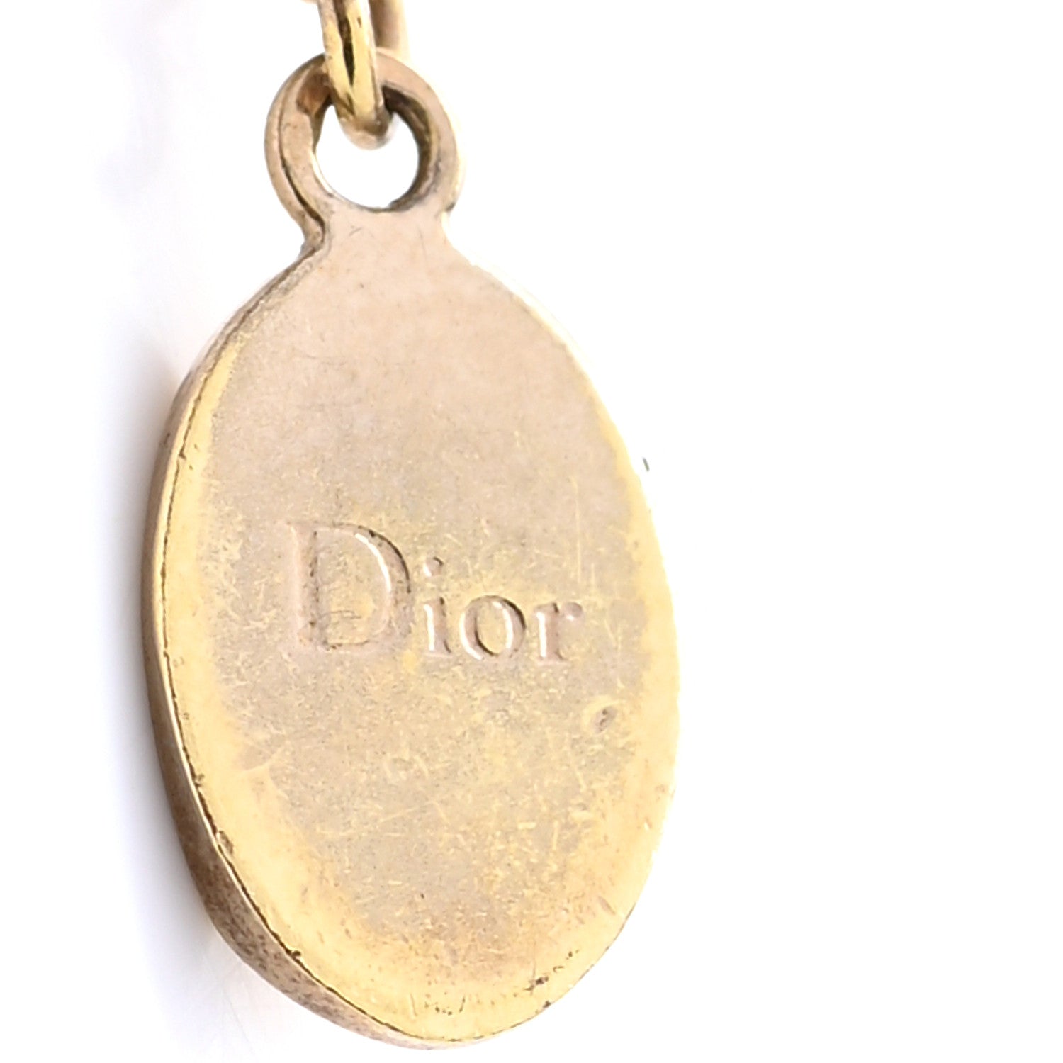Christian Dior Crystal Heart Charms Bracelet Gold 4 of 4