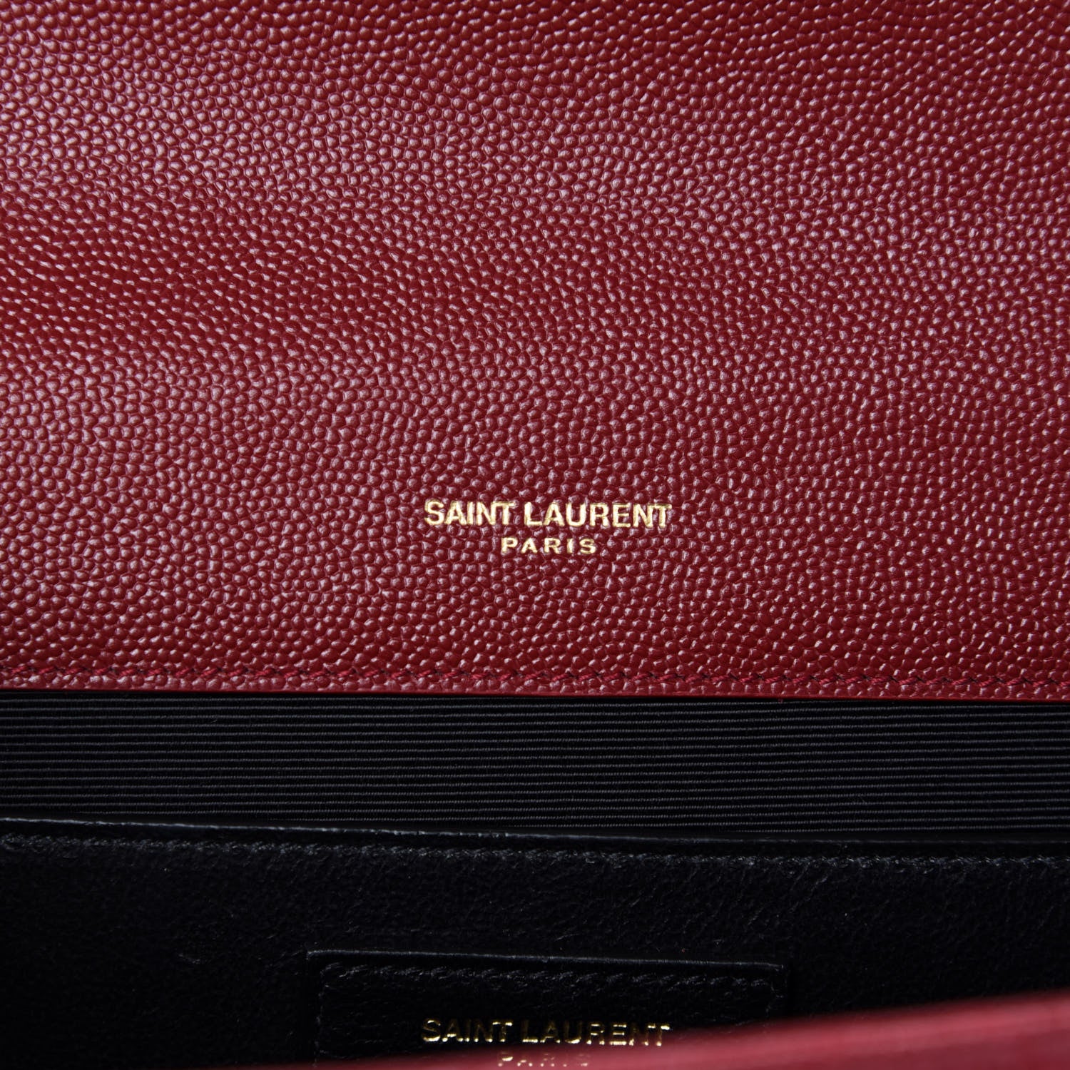 Saint Laurent Grain De Poudre Textured Mixed Matelasse Triquilt Medium Monogram Satchel Oxblood 13 of 14