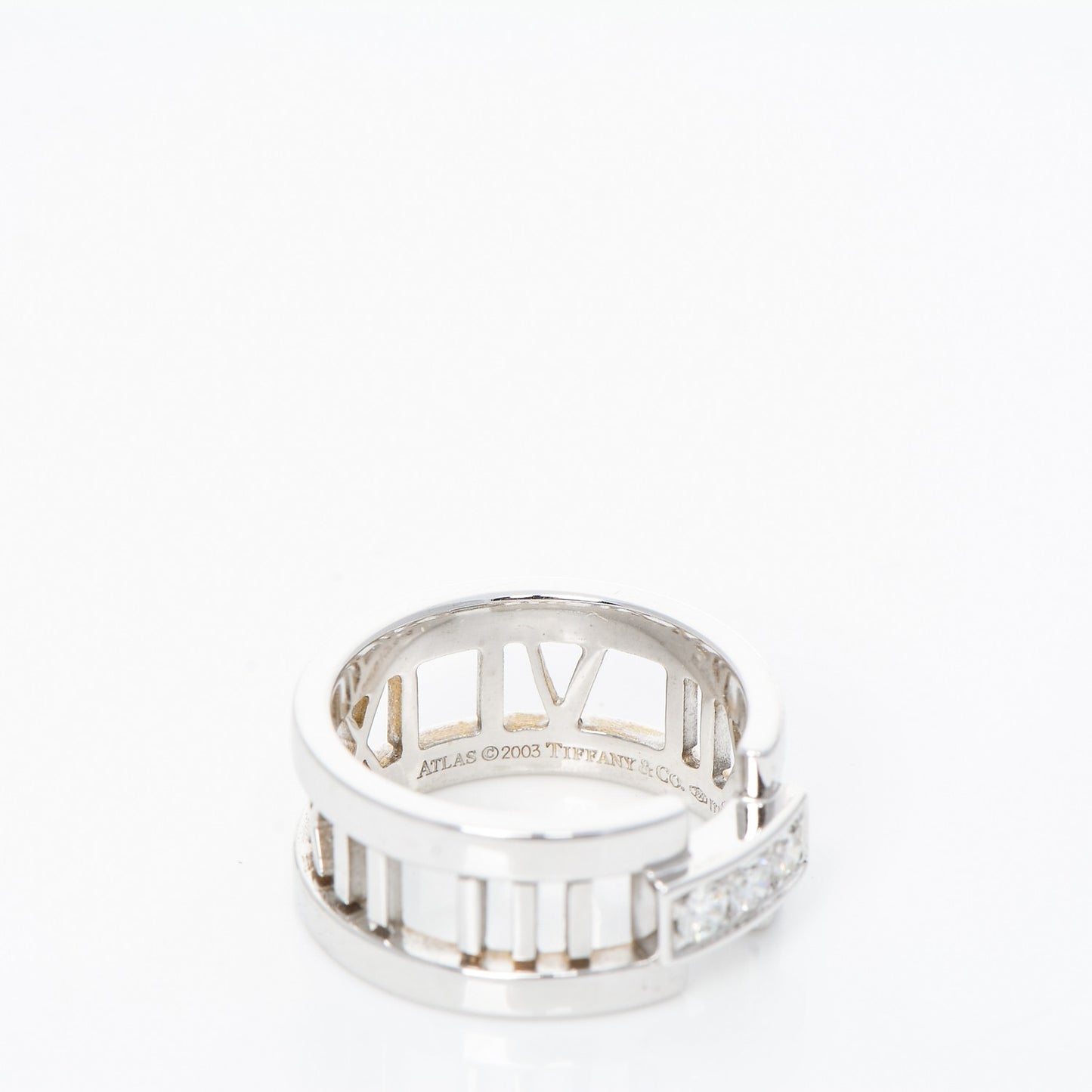 18K White Gold Diamond Open Atlas Ring 5.25