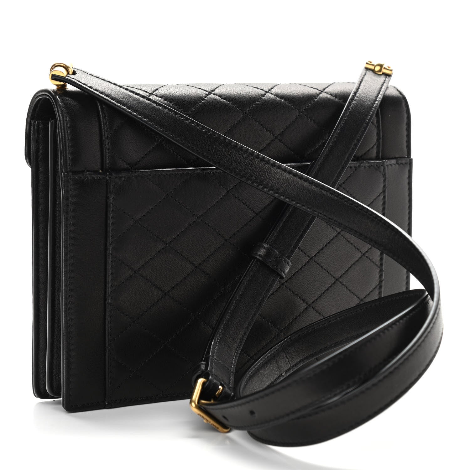 Saint Laurent Lambskin Quilted Mini Gaby Satchel Black 3 of 10