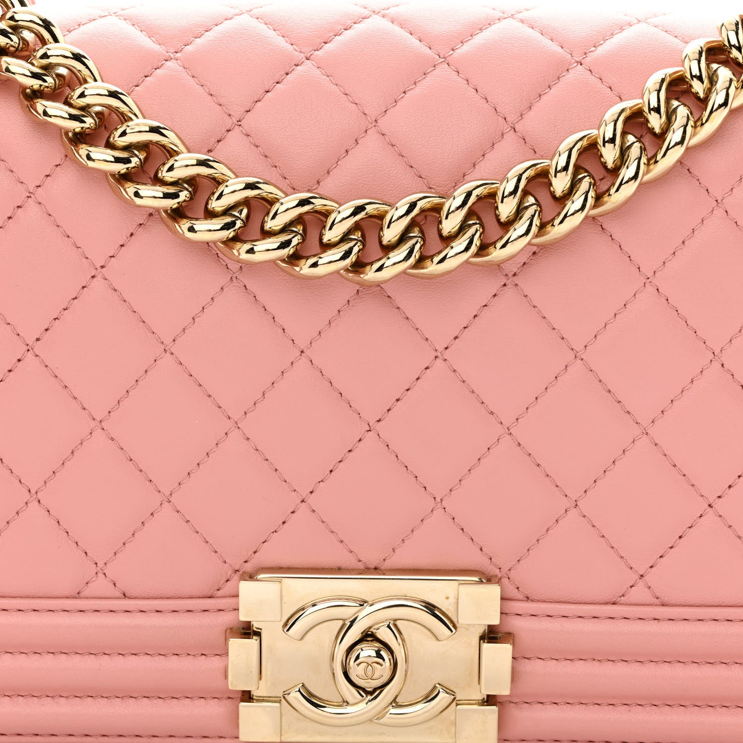 Chanel Calfskin Quilted Medium Boy Flap Pink 8 of 12