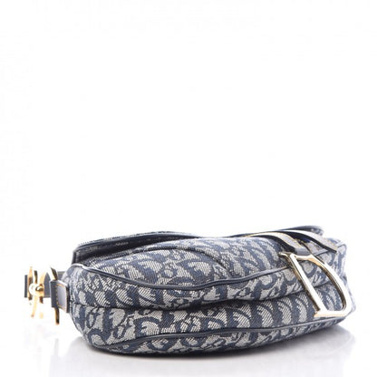 Christian Dior Monogram Saddle Bag Blue 4 of 7