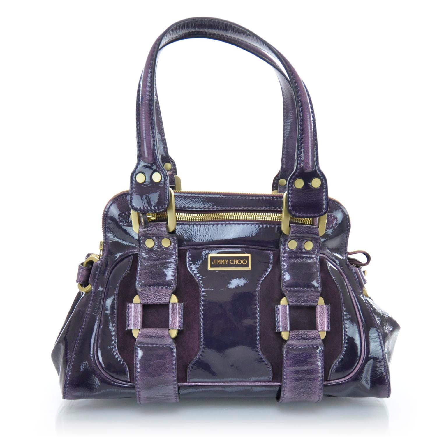 Jimmy Choo Liquid Patent Suede Malena Purple 1 of 10