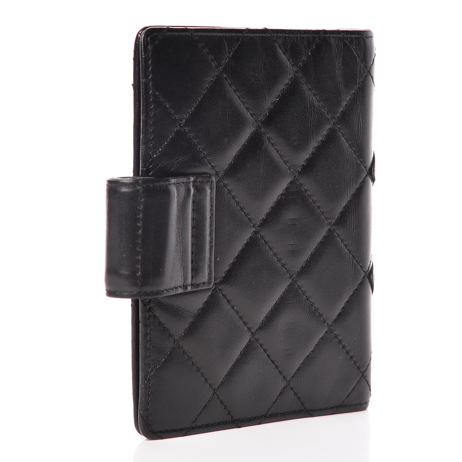 Chanel Calfskin Quilted Small Cambon Agenda Planner Black 3 of 11