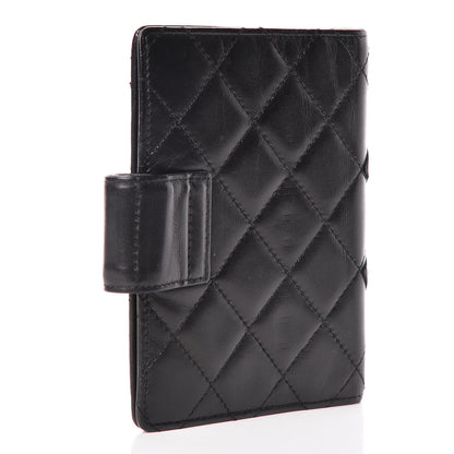 Chanel Calfskin Quilted Small Cambon Agenda Planner Black 3 of 11