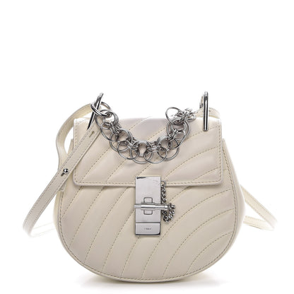 Chloe Calfskin Quilted Mini Drew Bijou Shoulder Bag Natural White 1 of 8