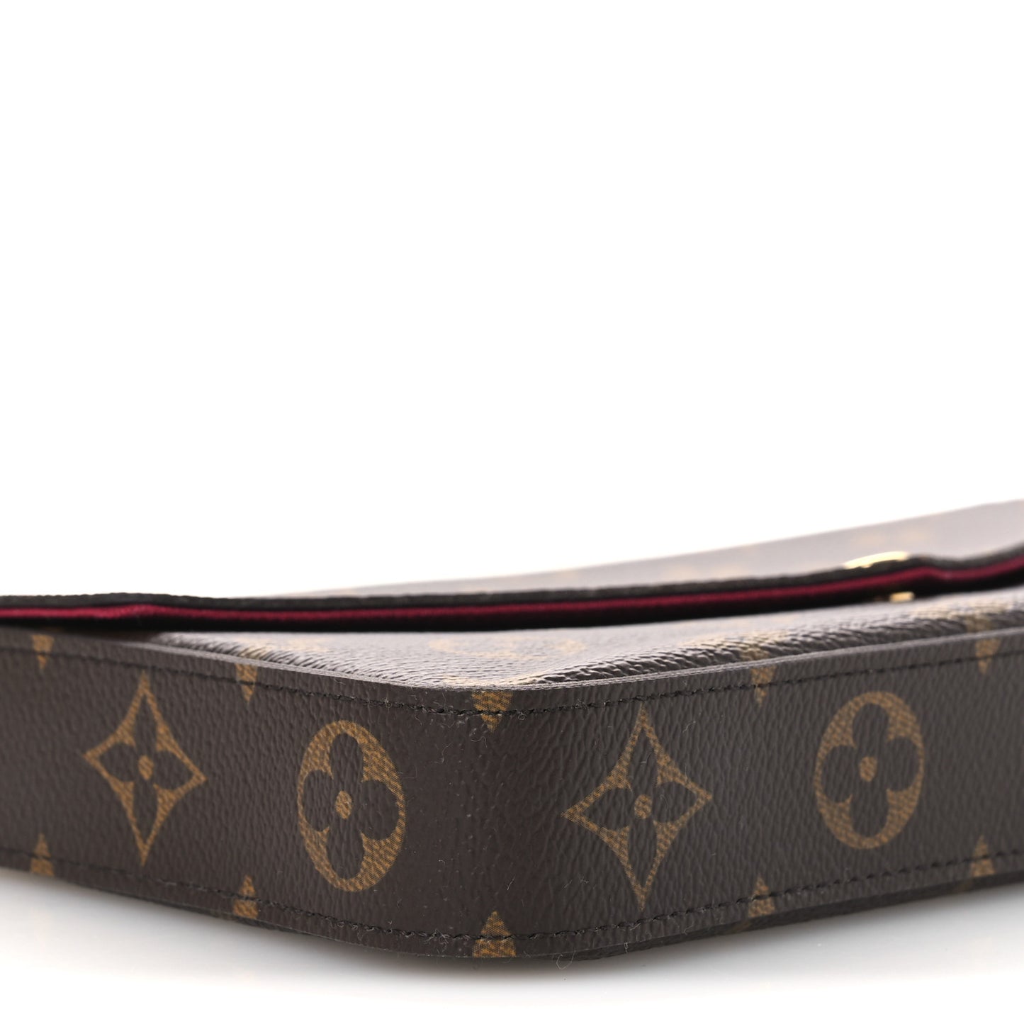 Monogram Pochette Felicie Chain Wallet Fuchsia