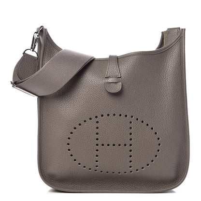 Hermes Taurillon Clemence Evelyne III PM Etain 1 of 10