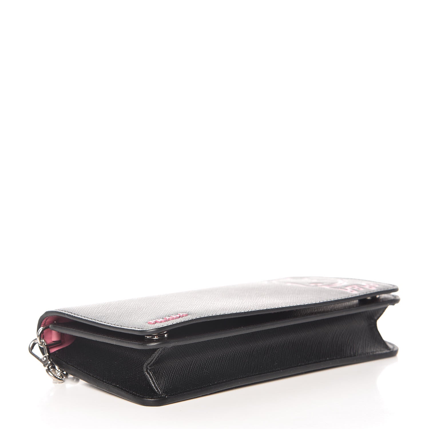 Prada Saffiano Pradamalia Mini Chain Bag Black Begonia 4 of 10