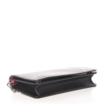 Prada Saffiano Pradamalia Mini Chain Bag Black Begonia 4 of 10