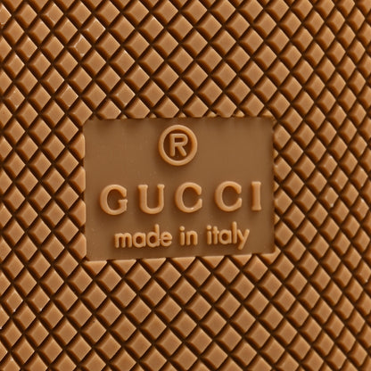 Gucci New Canvas GG Monogram Women's Screener 50mm Sneakers 37.5 Beige Blue Orange 7 of 10