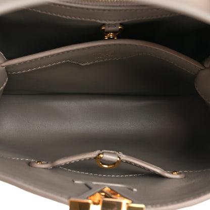 Louis Vuitton Calfskin Since 1854 Embroidered Capucines BB Ecru Taupe 5 of 13