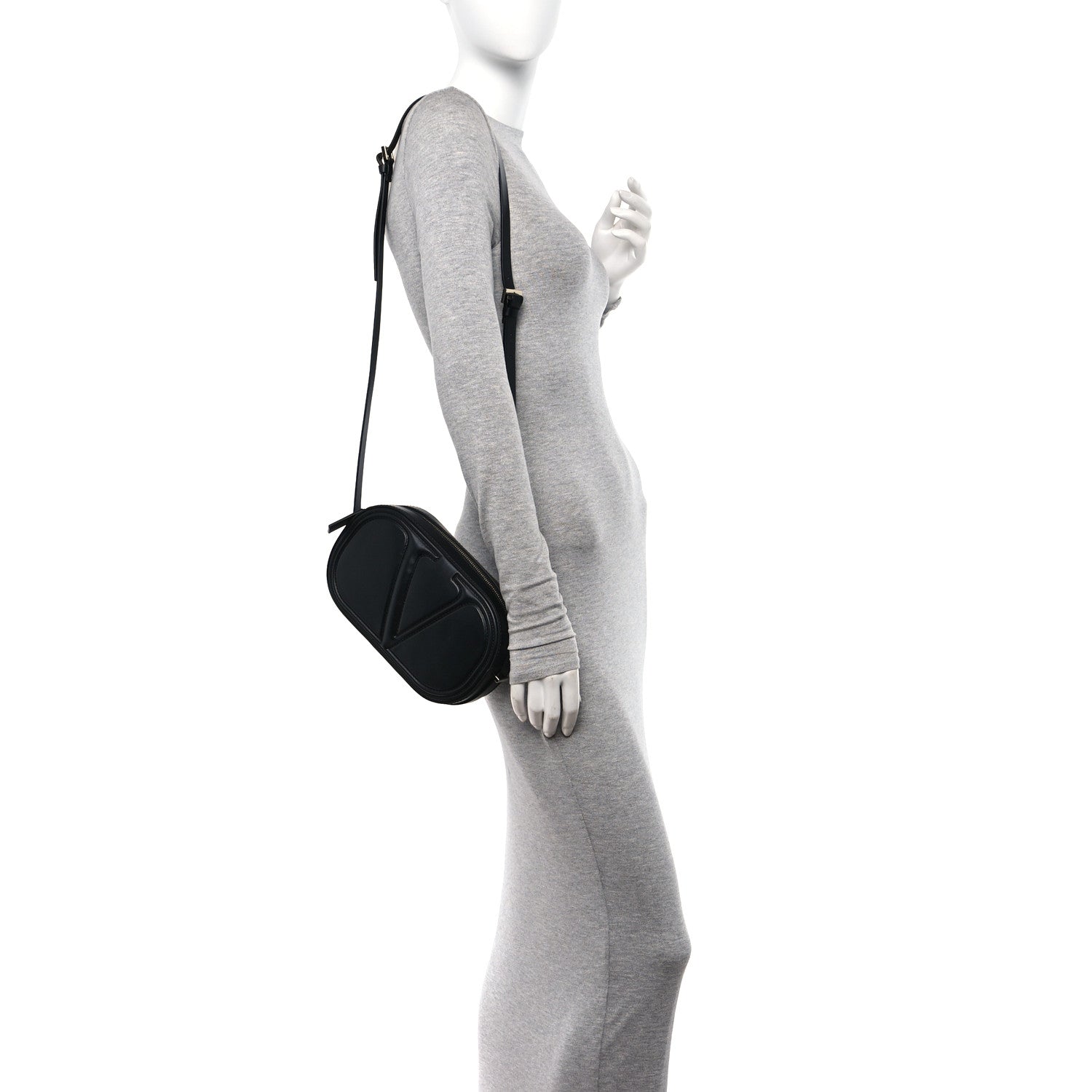 Valentino Garavani Calfskin VLogo Walk Crossbody Black 2 of 9