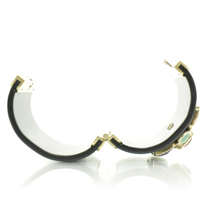 Chanel Resin CC Cabochon Cuff Black 5 of 7