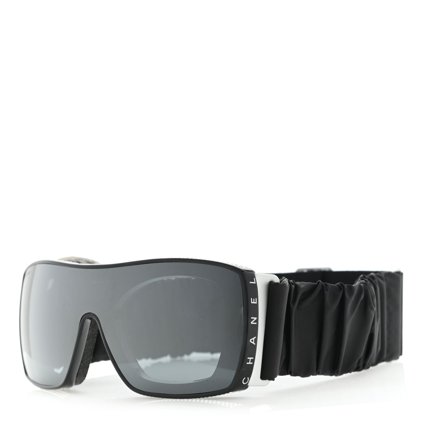 Crystal Acetate Technical Satin Shield Sunglasses Black