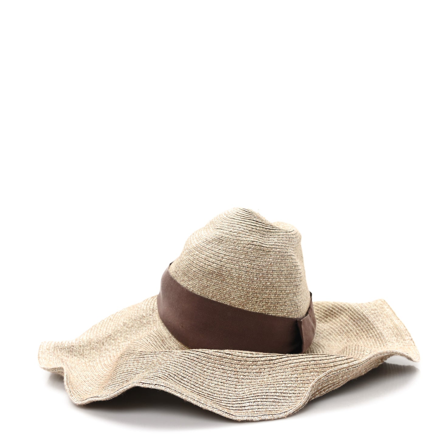 Paper Blend Wide Brim Hat S Brown