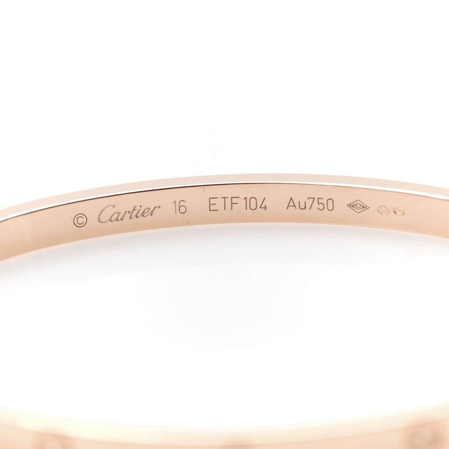 18K Pink Gold Small LOVE Bracelet 16