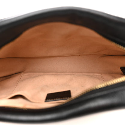 Gucci Monogram Matelasse Diagonal Small GG Marmont Chain Shoulder Bag Beige Black 5 of 13
