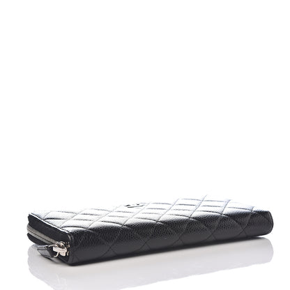 Chanel Caviar Quilted Large Gusset Zip Around Wallet Black 3 of 7