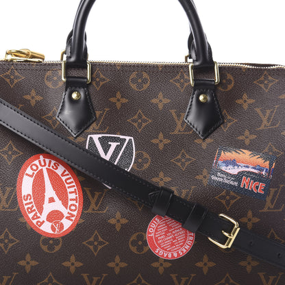 Louis Vuitton Monogram My World Tour Speedy Bandouliere 30 Black 7 of 10